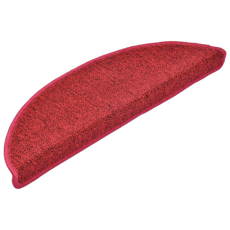 VidaXL Stufenmatten 10 Stk. 56x17x3 cm rot halbrund
