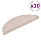 Vidaxl -Treppenmatten 10 ST 56x17x3 cm Taupe Hemisphäre