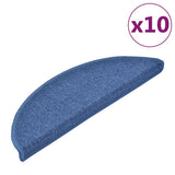 Vidaxl -Treppenmatten 10 ST 56x17x3 cm blau
