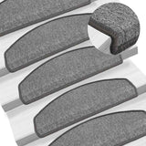 Vidaxl -Treppenmatten 10 ST 65x24x4 cm dunkelgrau