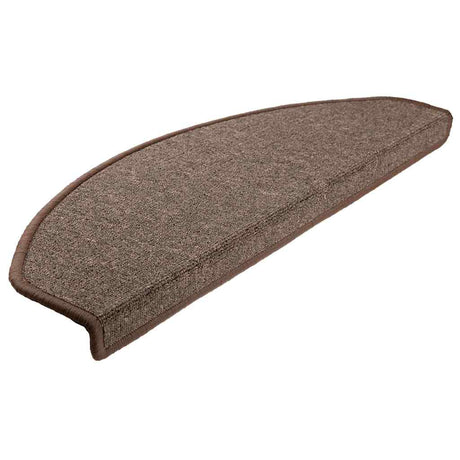 Vidaxl -Treppenmatten 10 PCs 65x24x4 cm Kaffee braun halbround groß