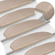 Vidaxl trapmatten 10 st 65x24x4 cm taupe halfrond groot