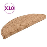 Vidaxx Stufenmatten 10 Stück 56x17x3 cm beige halbrund