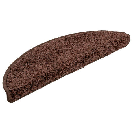 Vidaxl -Treppenmatten 10 ST 56x17x3 cm Brown Semi -Rounds