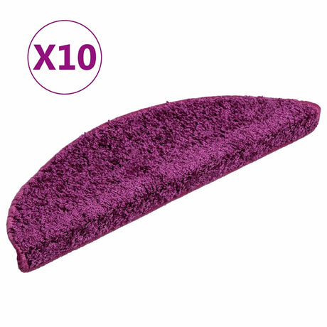 VIDAXL -Treppenmatten 10 ST 56x17x3 cm violette Hemisphäre