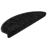 Vidaxl -Treppenmatten 10 ST 65x21x4 cm schwarze Halbblöcke groß