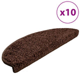 VidaXL Stufenmatten 10 Stk. 65x21x4 cm braun halbrund groß
