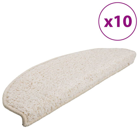 VidaXL Stufenmatten 10 Stk. 65x21x4 cm weiß halbrund groß