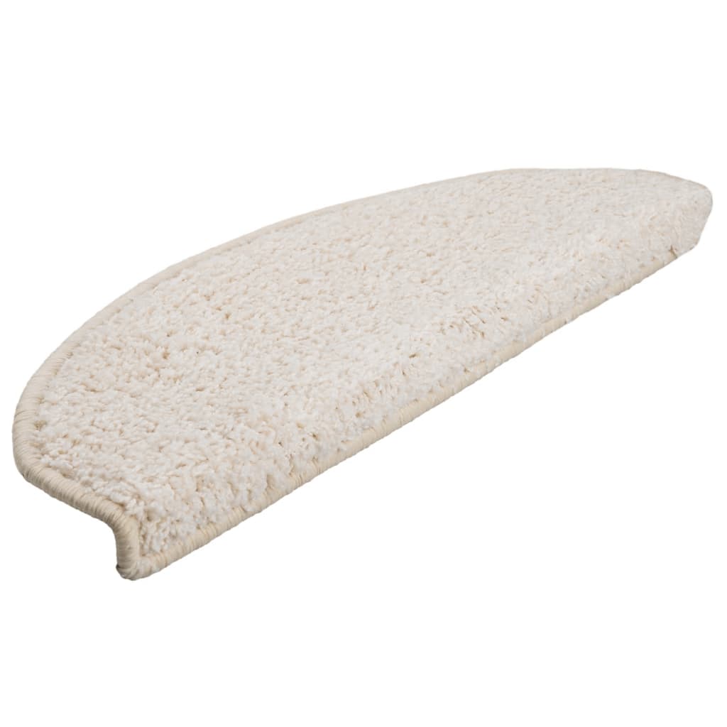 VidaXL Stufenmatten 10 Stk. 65x21x4 cm weiß halbrund groß