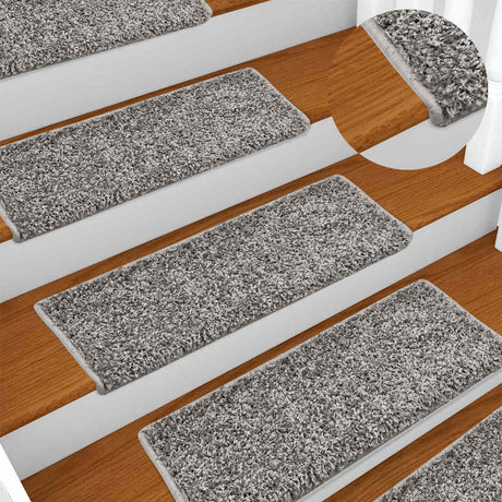 VidaXL Stufenmatten 10 Stück 65x21x4 cm grau rechteckiger Rand