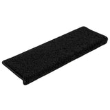 Vidaxl -Treppenmatten 10 ST 65x21x4 cm Schwarz