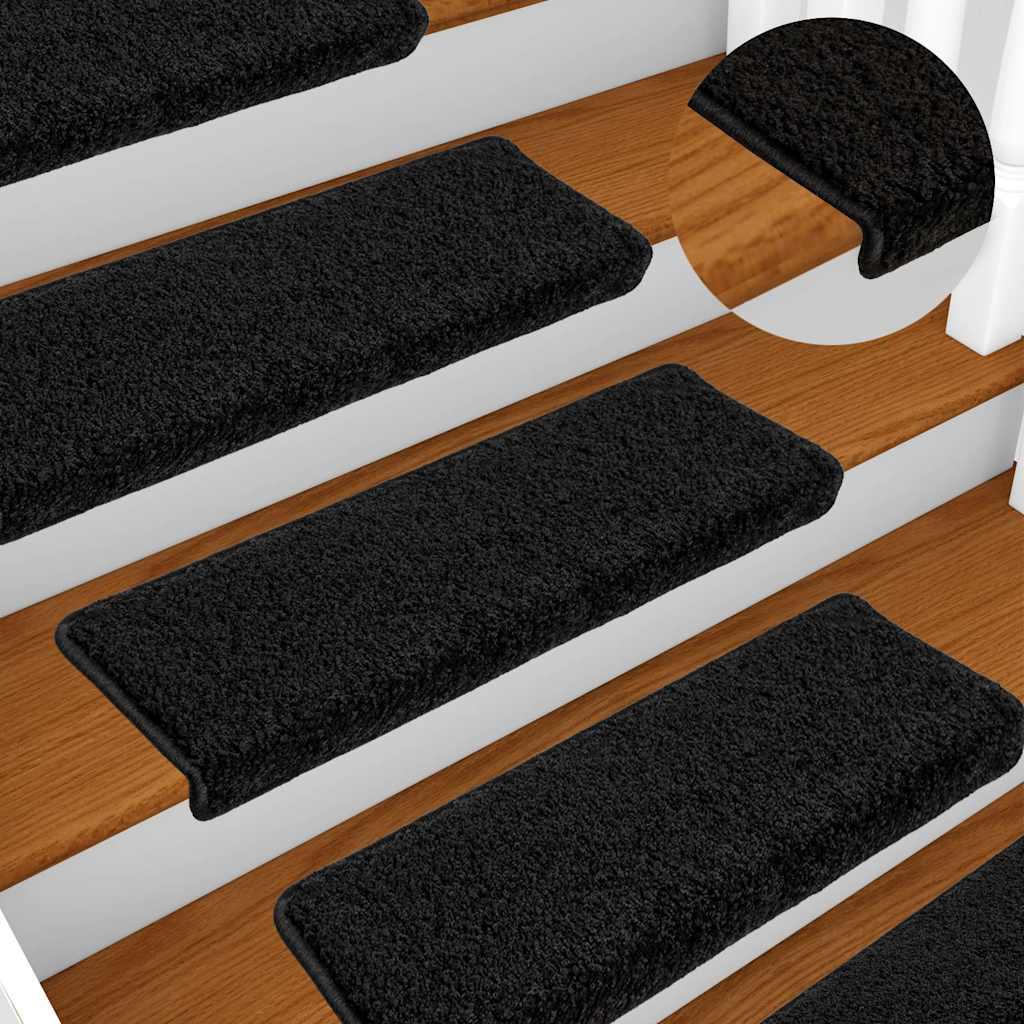 Vidaxx Stufenmatten 10 Stück 65x21x4 cm schwarz rechteckiger Rand