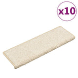 VidaXL Stufenmatten 10 Stück 65x21x4 cm weiß