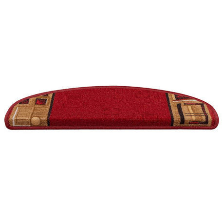 VidaXL Stufenmatten selbstklebend 5 Stück 65x21x4 cm rot