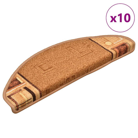 VidaXL Stufenmatten selbstklebend 10 Stück 65x21x4 cm Beige