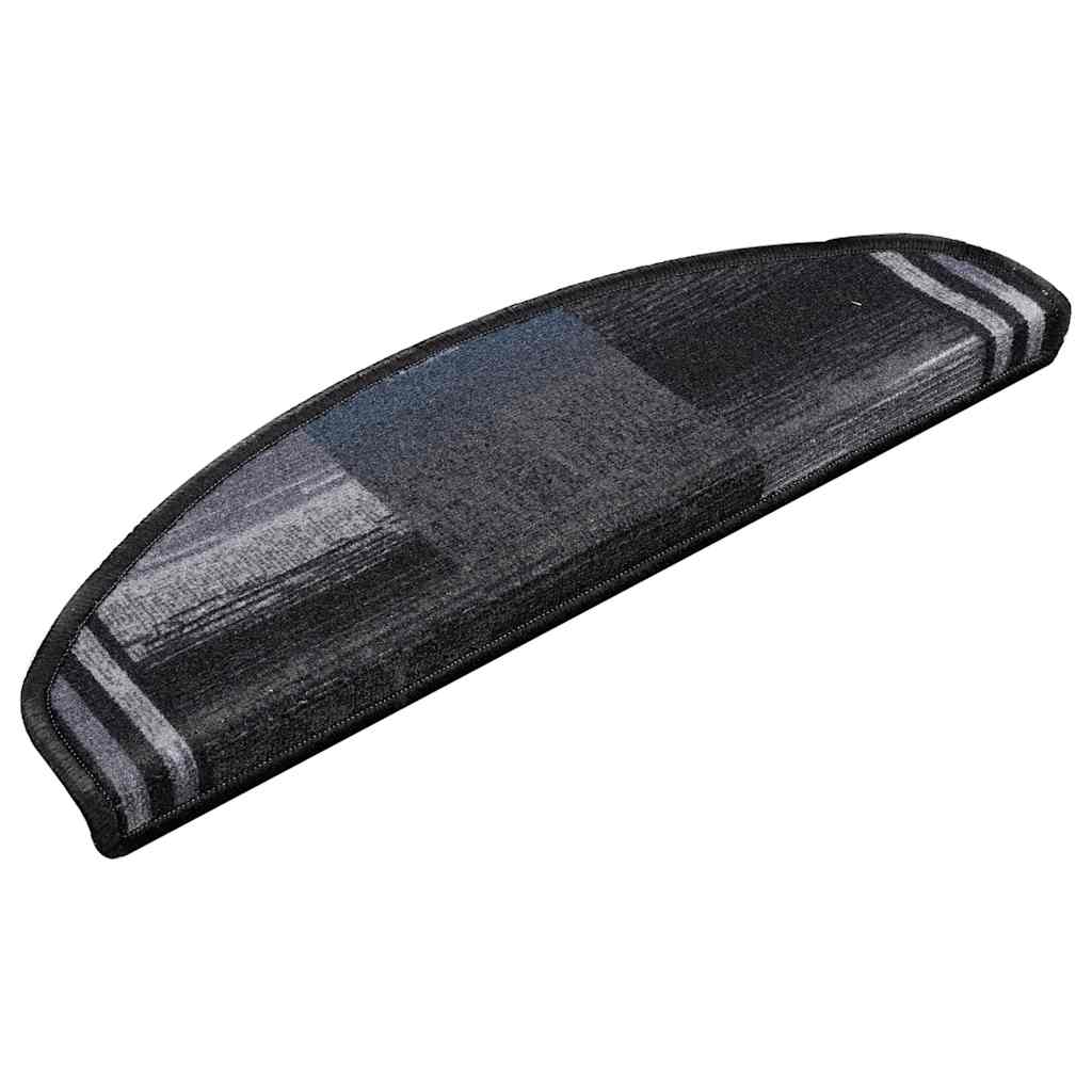 VidaXL Stufenmatten selbstklebend 5 Stück 65x21x4 cm Schwarz und Grau