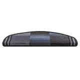 VidaXL Stufenmatten selbstklebend 5 Stück 65x21x4 cm Schwarz und Grau