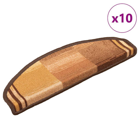 VidaXL Stufenmatten selbstklebend 10 Stück 65x21x4 cm braun