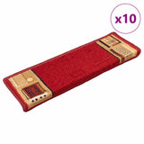 VidaXL Stufenmatten selbstklebend 10 Stück 65x21x4 cm rot