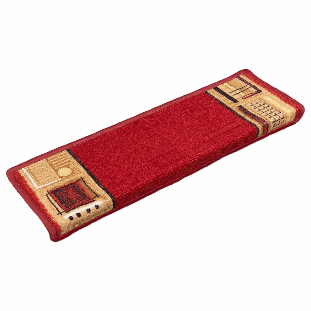 VidaXL Stufenmatten selbstklebend 10 Stück 65x21x4 cm rot