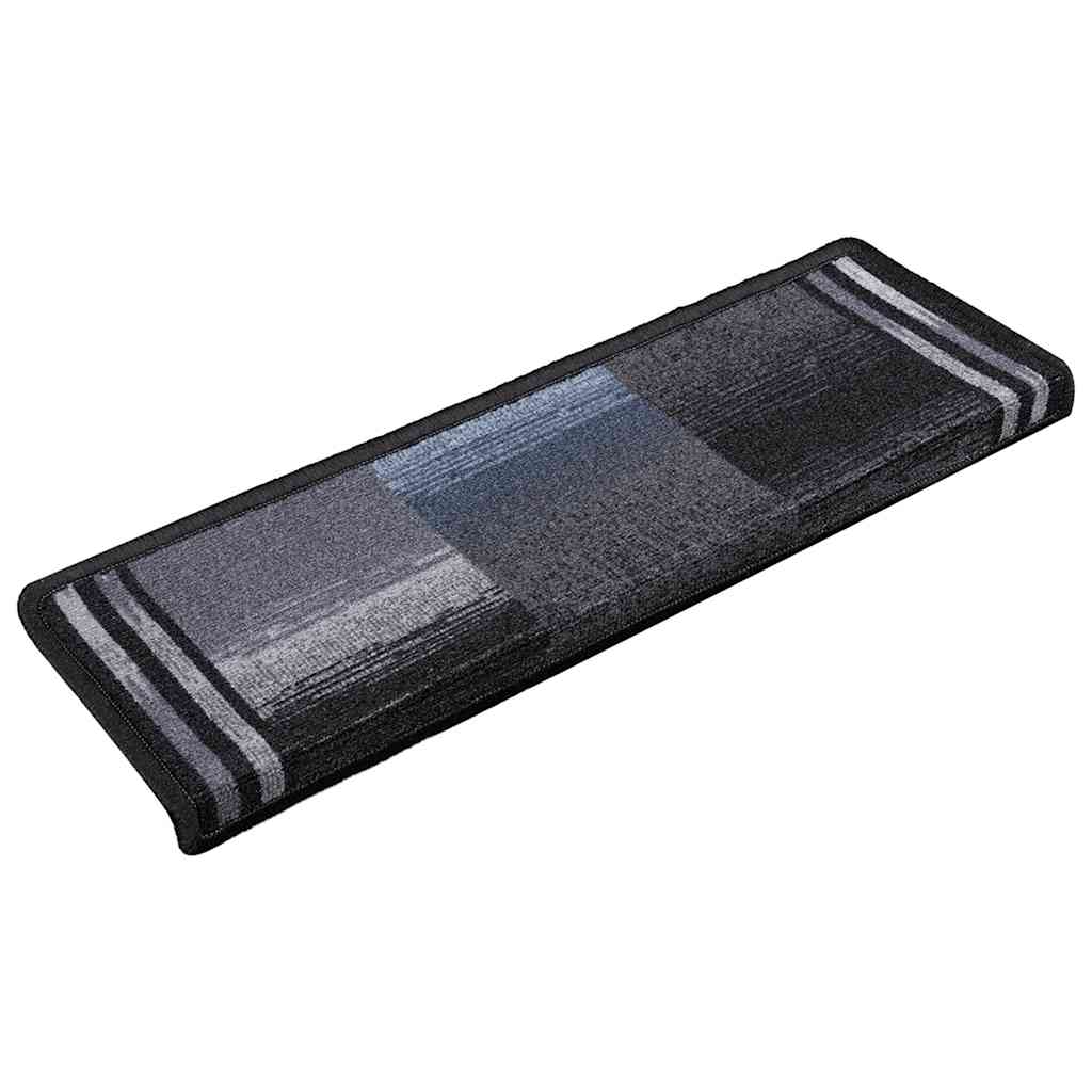 VidaXL Stufenmatten selbstklebend 5 Stück 65x21x4 cm Schwarz und Grau