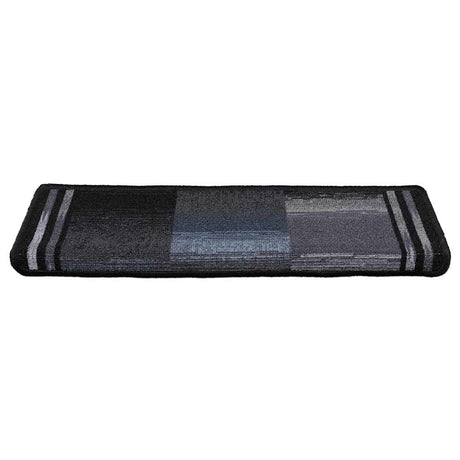 VidaXL Stufenmatten selbstklebend 5 Stück 65x21x4 cm Schwarz und Grau