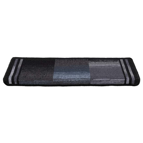 VidaXL Stufenmatten selbstklebend 5 Stück 65x21x4 cm Schwarz und Grau