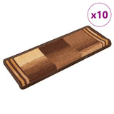 VidaXL Stufenmatten selbstklebend 10 Stück 65x21x4 cm braun