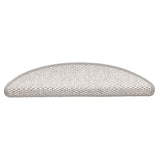 Vidaxl-Treppenmatten selbstklebend 15 St. Sisal Look 56x17x3 cm Platina Farbe