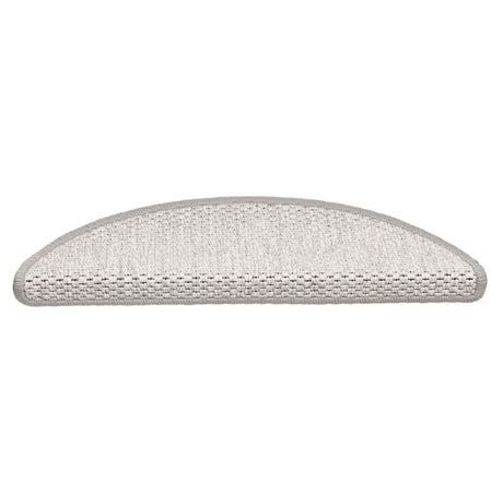 Vidaxl-Treppenmatten selbstklebend 15 St. Sisal Look 56x17x3 cm Platina Farbe