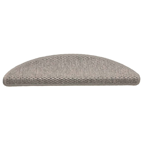 Vidaxl-Treppenmatten selbstklebend 15 St. Sisal Look 56x17x3cm Silberfarbe