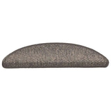 VidaXL Stufenmatten selbstklebend 15 Stk. Sisaloptik 56x17x3 cm grau-beige