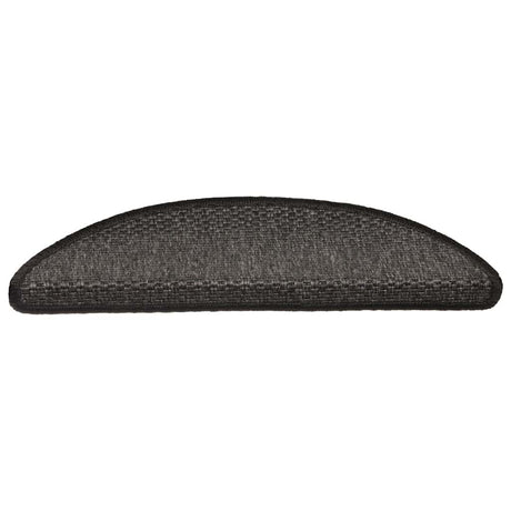 Vidaxl-Treppen selbst klebend 15st Sisal-Look 56x17x3cm Anthrazitfarbe