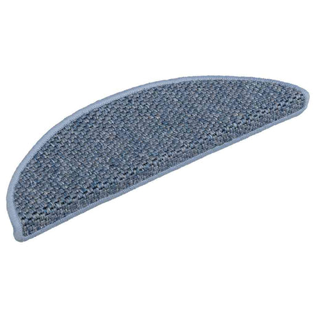 VidaXL Stufenmatten selbstklebend 15 Stk. Sisaloptik 56x17x3 cm Blau