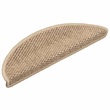 Vidaxl-Treppenmatten selbstklebend 15 St. Sisal Look 56x17x3 cm sandfarben