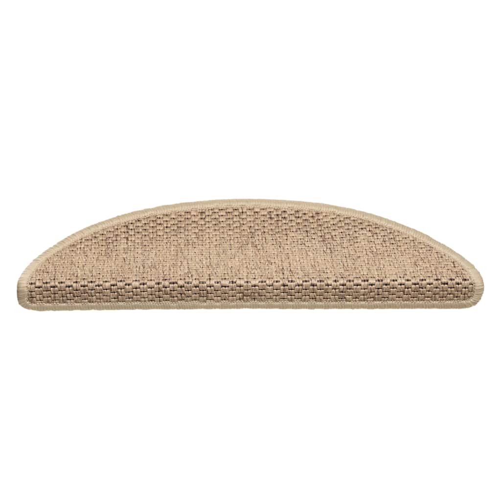 Vidaxl-Treppenmatten selbstklebend 15 St. Sisal Look 56x17x3 cm sandfarben