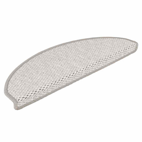 Vidaxl-Treppenmatten selbstklebend 15 St. Sisal Look 65x21x4 cm Platina Farbe