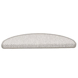 Vidaxl-Treppenmatten selbstklebend 15 St. Sisal Look 65x21x4 cm Platina Farbe