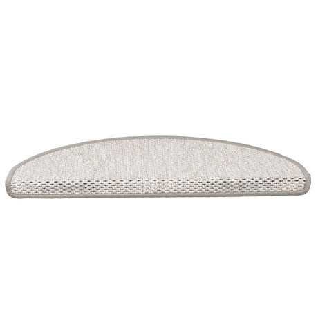 Vidaxl-Treppenmatten selbstklebend 15 St. Sisal Look 65x21x4 cm Platina Farbe