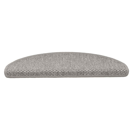 Vidaxl-Treppenmatten selbstklebend 15 St. Sisal Look 65x21x4cm Silberfarbe
