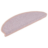 Vidaxl Treppenmatten selbstklebend 15 St. Sisal Look 65x21x4 cm Pink