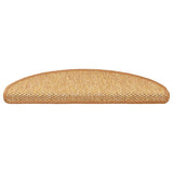 Vidaxl-Treppenmatten selbstklebend 15 St. Sisal Look 65x21x4 cm Sisalfarbe