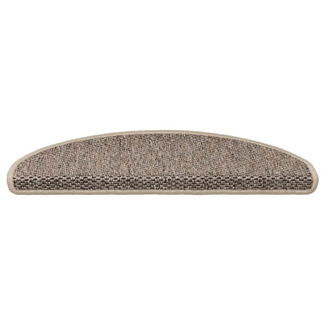 Vidaxl Treppenmatten selbstklebend 15 St. Sisal Look 65x21x4 cm dunkler Beige
