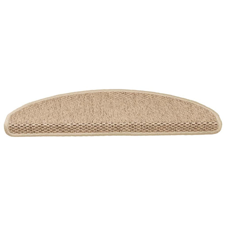 Vidaxl-Treppenmatten selbstklebend 15 St. Sisal Look 65x21x4 cm sandfarben