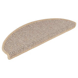 Vidaxl-Treppenmatten selbstklebend 15 St. Sisal Look 65x21x4 cm Licht Beige