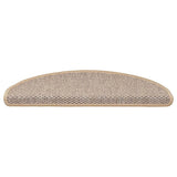 Vidaxl-Treppenmatten selbstklebend 15 St. Sisal Look 65x21x4 cm Licht Beige