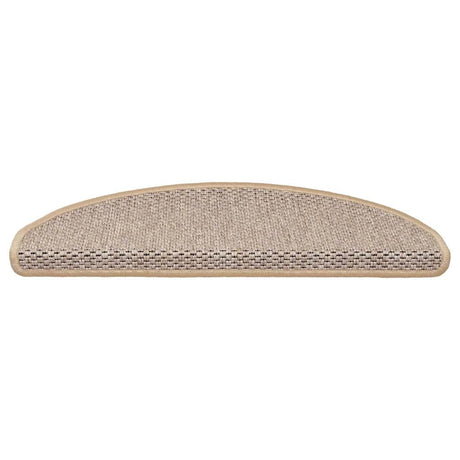 Vidaxl-Treppenmatten selbstklebend 15 St. Sisal Look 65x21x4 cm Licht Beige