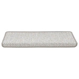 Vidaxl-Treppenmatten selbstklebend 15 St. Sisal Look 65x21x4 cm Platina Farbe