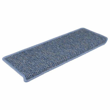 Vidaxl Treppenmatten selbstklebend 15 St. Sisal Look 65x21x4 cm Blau