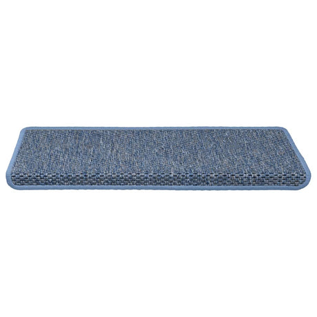 Vidaxl Treppenmatten selbstklebend 15 St. Sisal Look 65x21x4 cm Blau